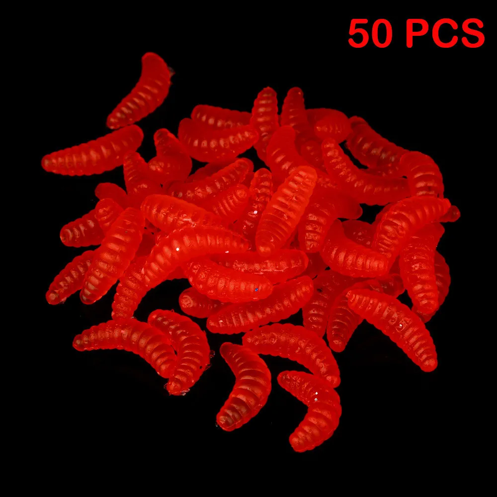 Оптовая продажа 50 шт. 2 см супер мягкая пчелиная личинка червь приманка Mealworm