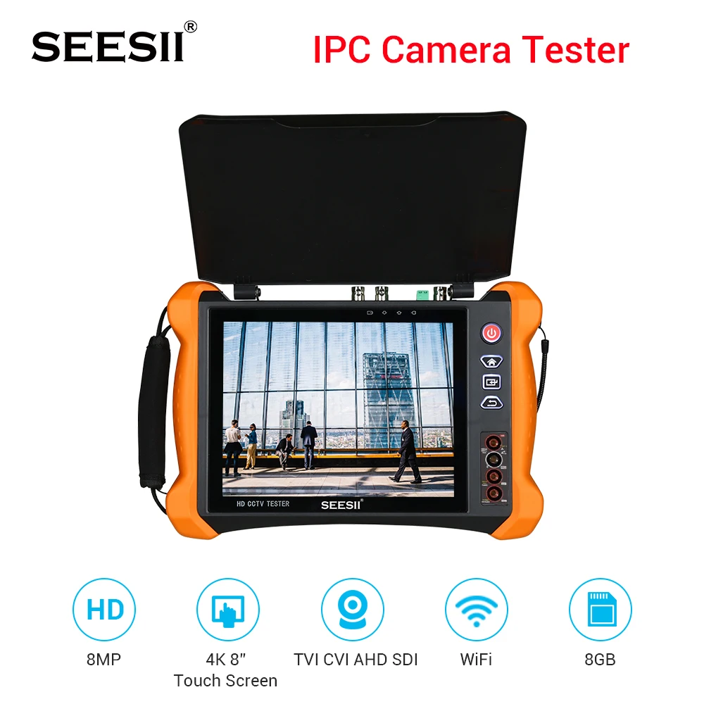 " сенсорный экран CCTV тестер 8 Гб IP/CVBS/TVI/CVI/AHD/SDI/EX-SDI 4 к камера тестер монитор Wifi безопасности ONVIF HDMI вход/выход
