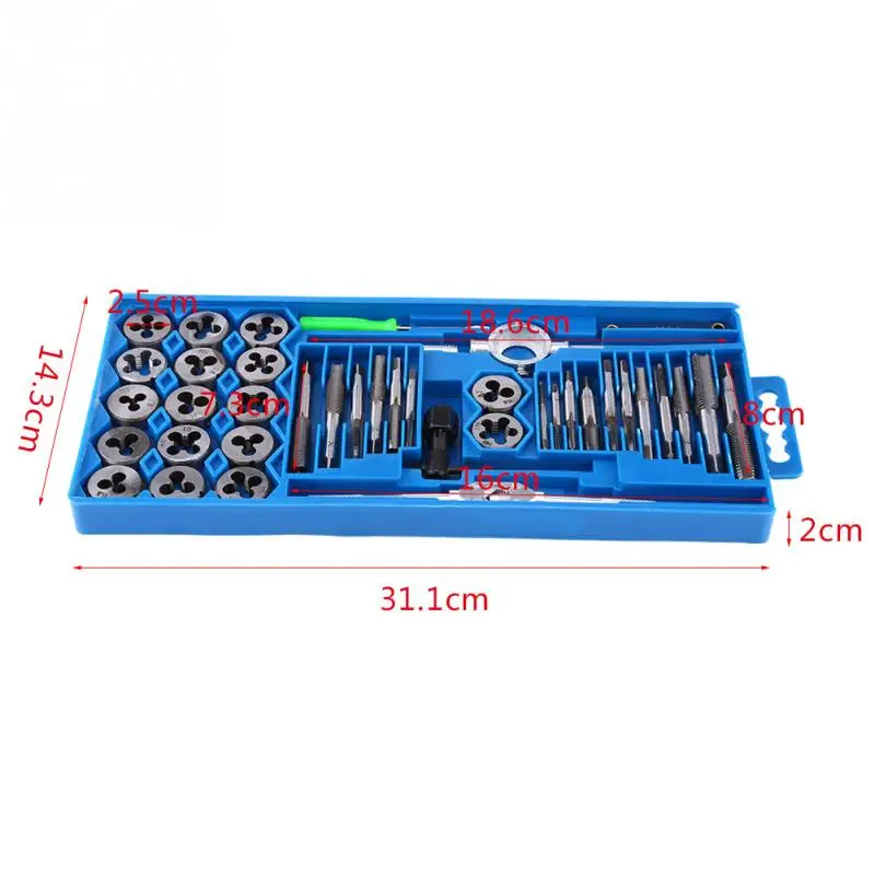 

40PCS/Lot M3-M12 Screw Thread Plug Taps Wrench Die Alloy Steel Hand Tapping Tools Screw Tap Die Thread Gauge