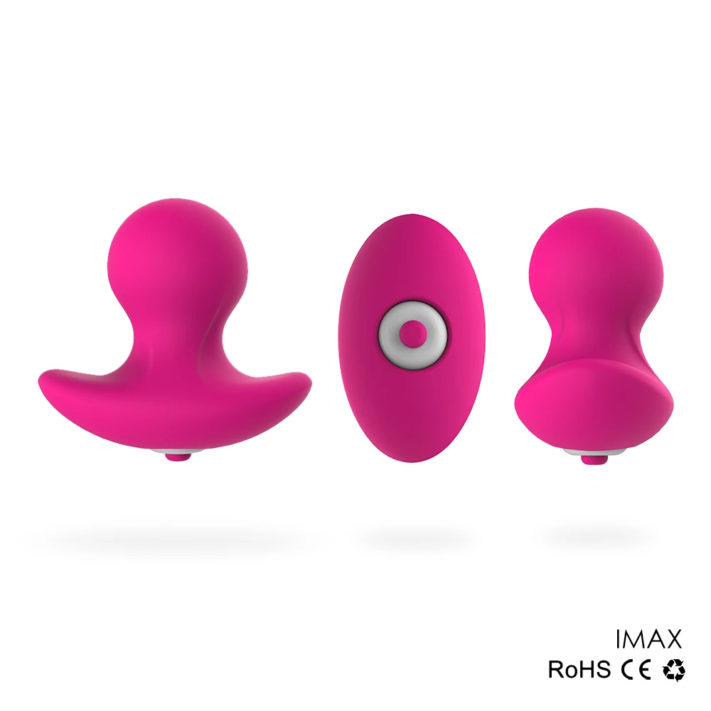 Силиконовая Розовая/фиолетовая Анальная пробка вибратор для клитора прыгающее