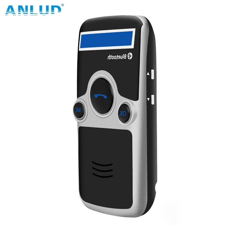 ANLUD Solar Bluetooth Handsfree Car Kit FM стерео передатчик много языков ЖК дисплей питание