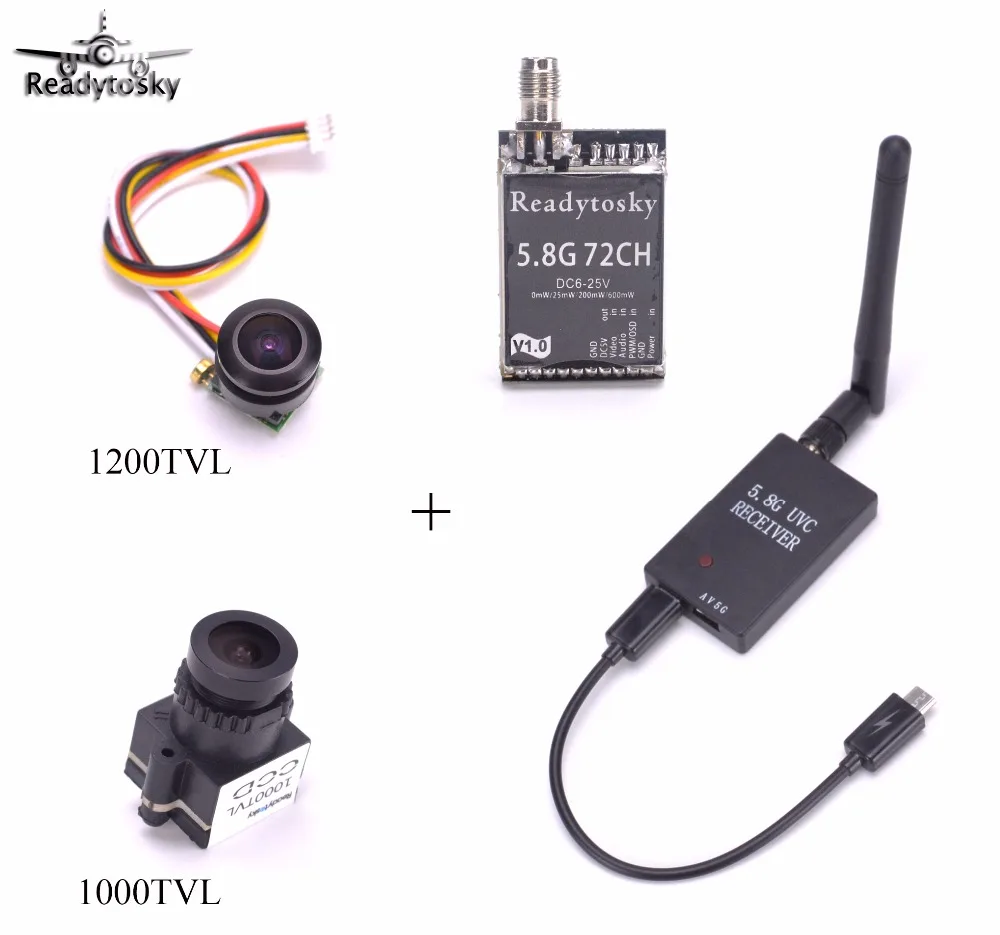 Мини ресивер 5 8G FPV UVC OTG + 8 ГГц 72CH переключаемый передатчик AV 1000TVL/1200TVL камера для