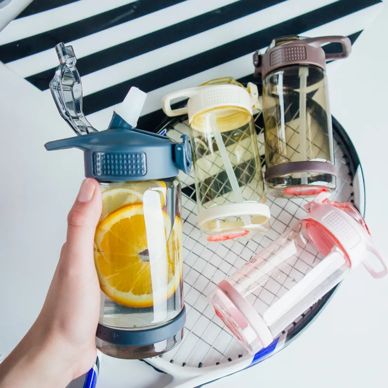 500/700/800 мл простая Спортивная пластиковая бутылка для воды вместительная