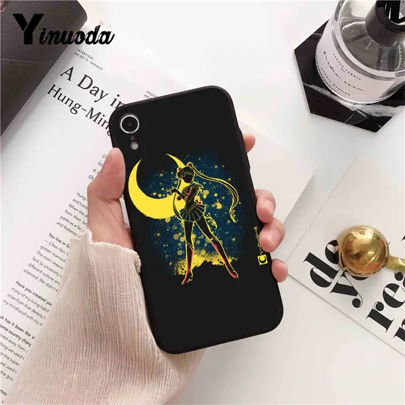 Yinuoda розовый японский аниме Kawaii Сейлор Мун чехол для телефона iPhone 5 5Sx 6 7 7plus 8 8Plus X XS