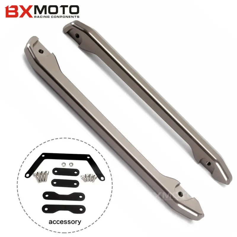 Черные Мотоциклетные аксессуары ЧПУ Алюминиевый задний поручни заднего сиденья