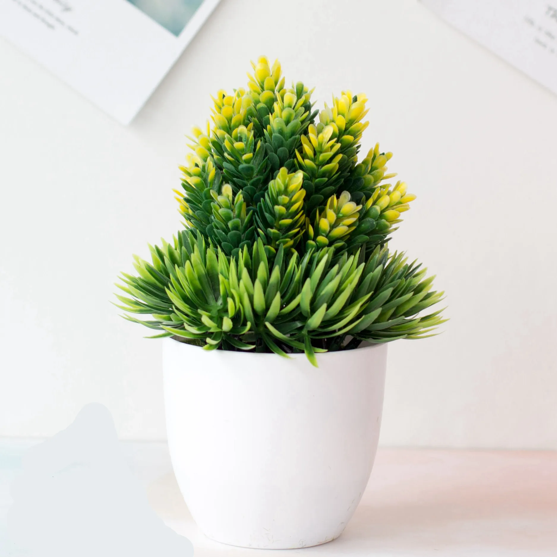 Plant-yellow Искусственный Горшок для растений, Детский горшок для душа, аксессуары для свадебной вечеринки, домашний декор, пластиковые цветочные настольные горшки, цветочные горшки - Цвет: Plant-yellow