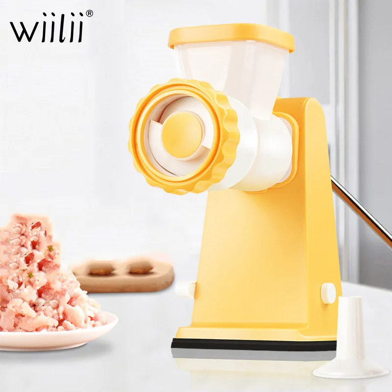 Ручная мясорубка WIILII измельчитель для овощей еды кухни из нержавеющей стали