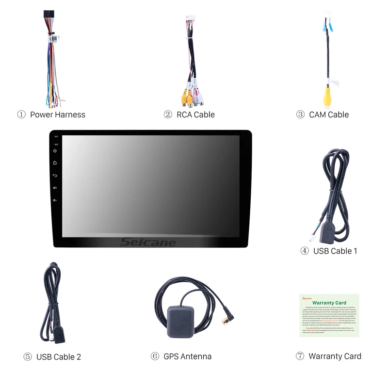 Seicane Универсальный Автомобильный GPS Android 8 1 Navi HD 10 &quotBluetooth Радио Аудио головное