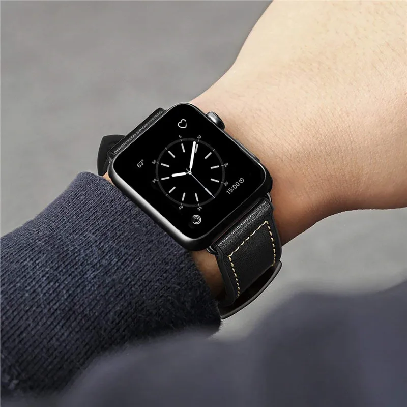 Чехол-накладка из искусственной кожи браслет для наручных часов Apple Watch, версии 44/40 мм спортивные запасной браслет ремешок для наручных часов iwatch, 4/3/2/1, 38, 42 мм, версия