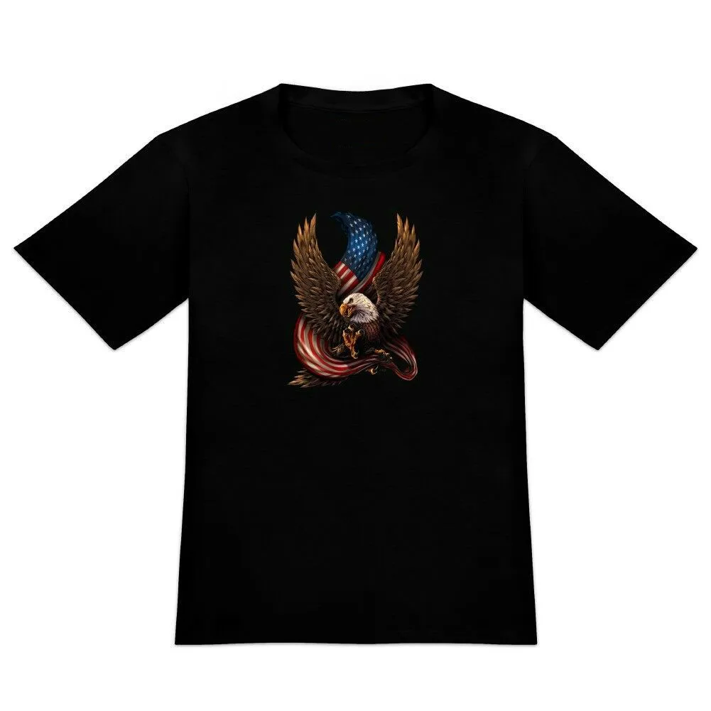 Патриотическая Мужская футболка с изображением белоголового орла американского
