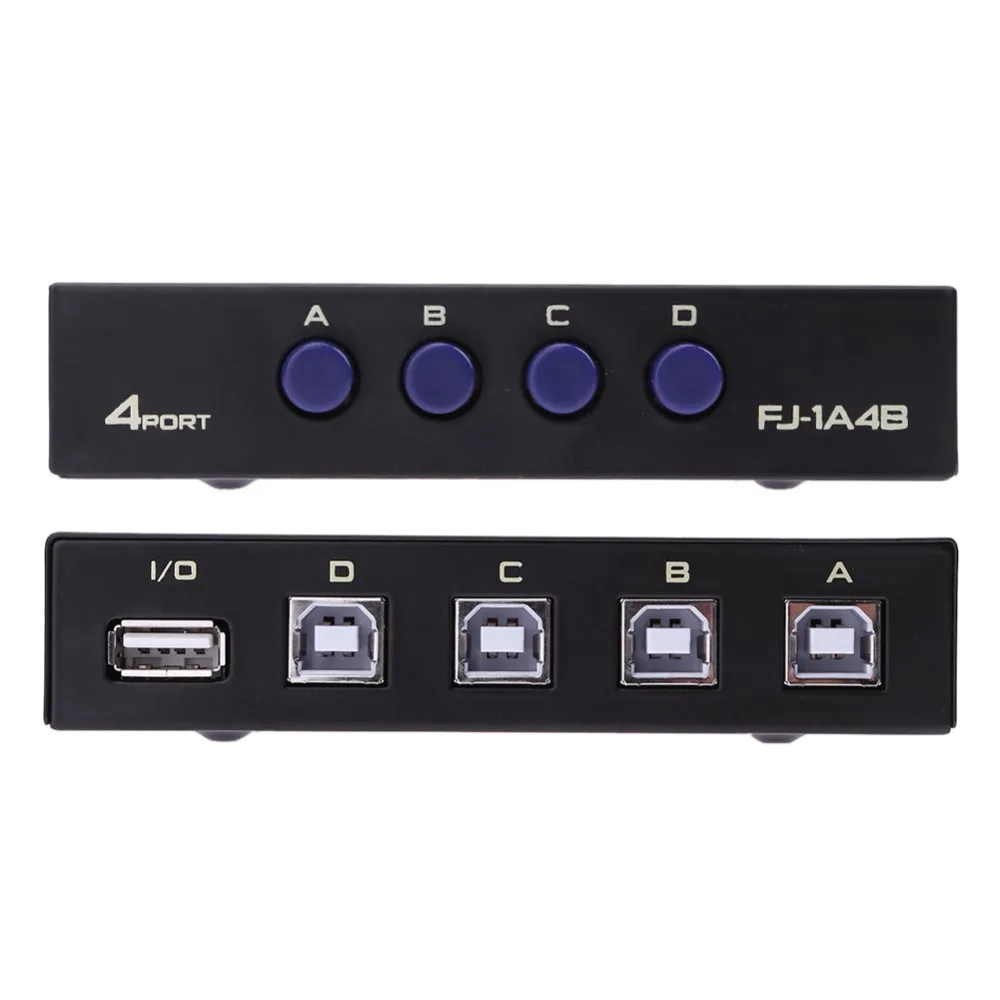 4 порта USB 2 0 коммутатор для ПК сканера принтера|KVM-переключатели| |
