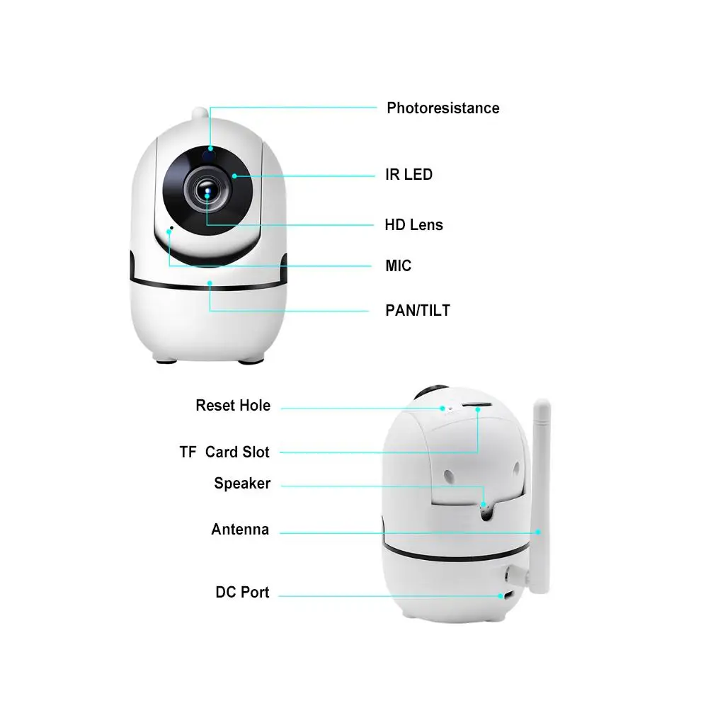 Смарт камера видеонаблюдения (1080P) AI WIFI|Мебельные аксессуары| |