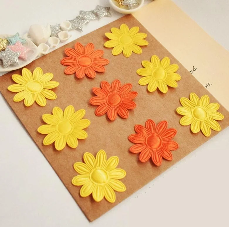 

4CM Ultrasonic Fabric Korean Tropical Style Flower Handmade Diy Jewelry Children Hair Accessories Clothing Decorative