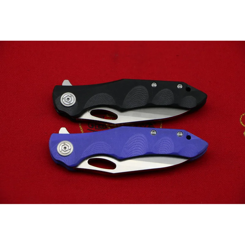 

CH Night hawk-G10 Flipper folding knife D2 blade ball bearing G0 + steel handle camping hunting pocket knife EDC toolS