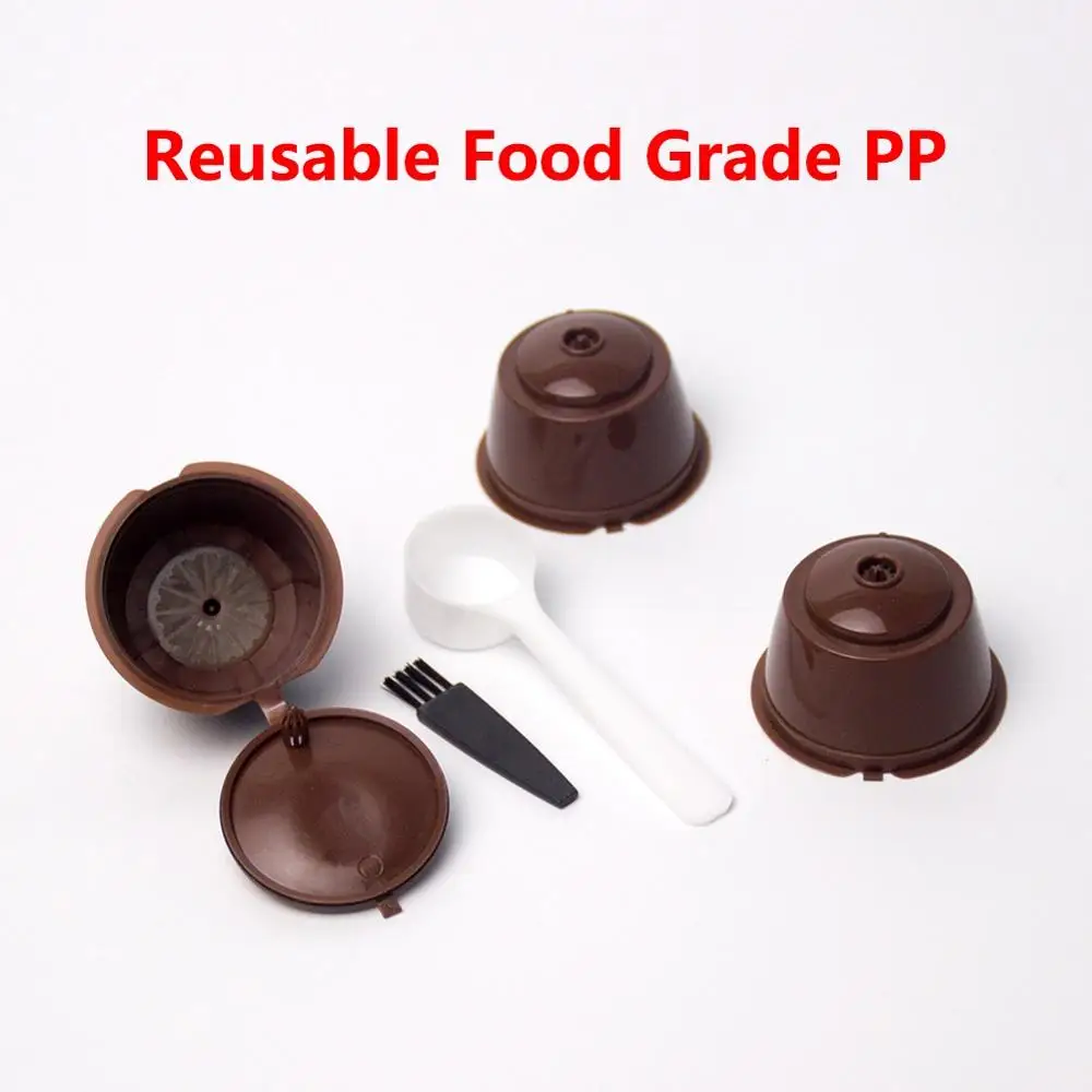 5pcs brown Многоразовые кофейные капсулы для nescafе из нержавеющей стали, капсульные капсулы, капсулы Crema, Перманентный кофейный фильтр - Цвет: 5pcs brown