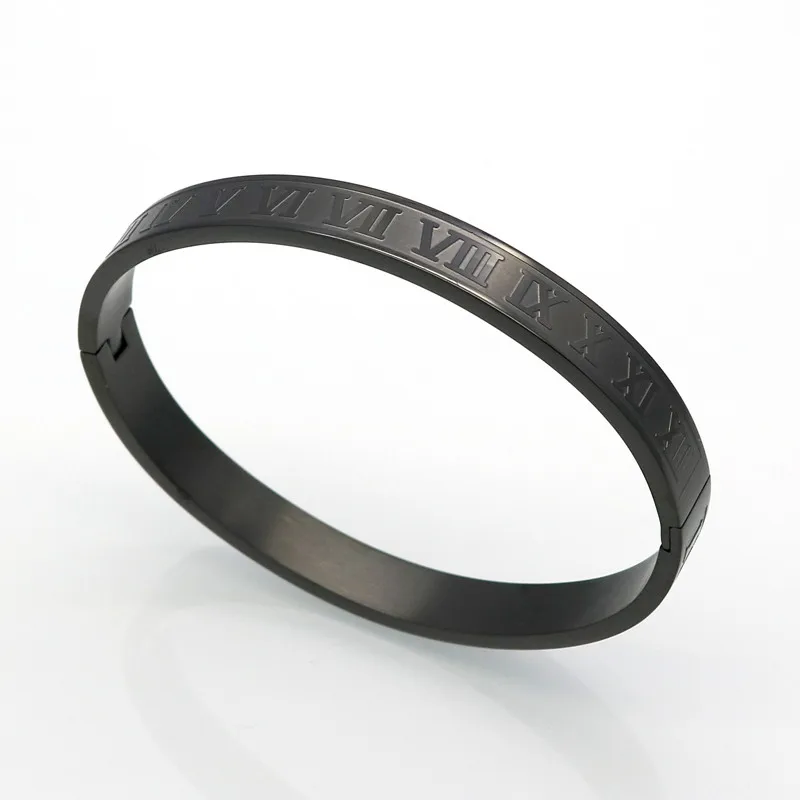 Браслет манжета из нержавеющей стали с римскими цифрами|cuff bangle|bangle braceletcuff bangle
