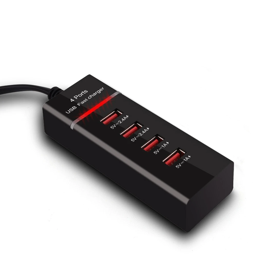 DCAE 4 порта USB зарядное устройство для iPhone X 8 iPad Samsung Xiaomi настенная Зарядка 5 V/3A EU US