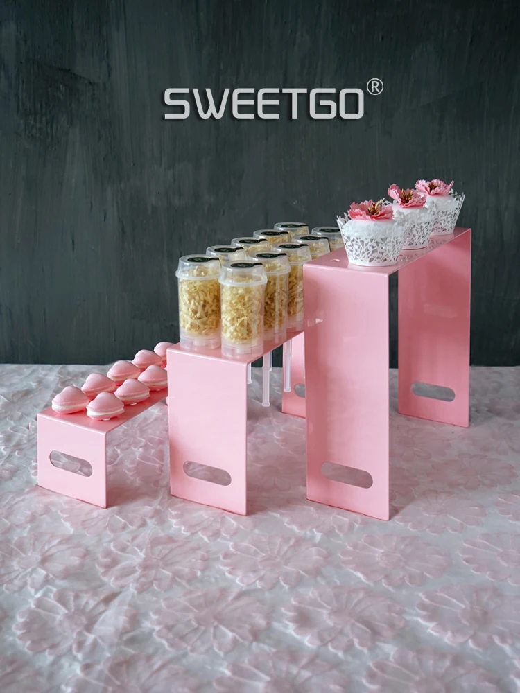 SWEETGO 10 отверстий puch Торт Стенд Макияж кисти хранения десерт декораторы украшения дома формы для выпечки Кухонные металлические аксессуары розовый