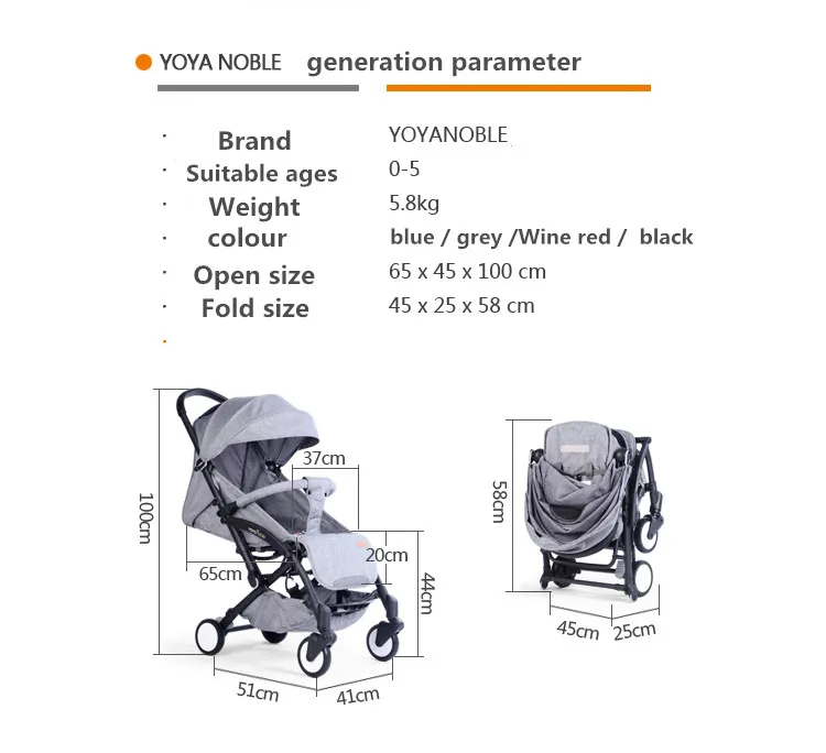 Новая Обновленная детская коляска yoya Wagon портативная складная детская коляска легкая детская коляска для перевозки BabyZen YoYo детская коляска