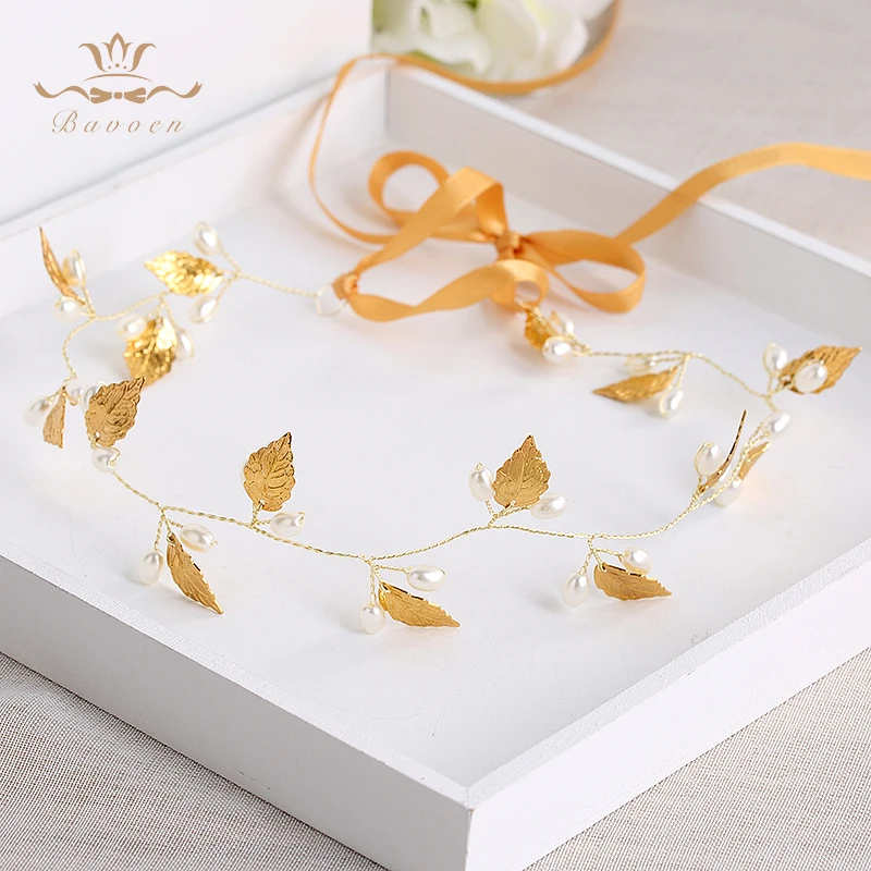 Элегантные золотистые Свадебные повязки для волос ручной работы мягкие невесты