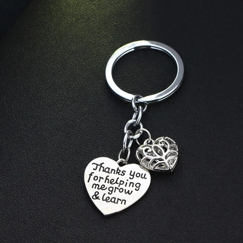 Спасибо что помогли мне вырасти и научиться учителям сердце Шарм брелок