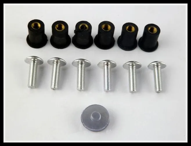 Бесплатная доставка серебряное ветровое стекло лобовое устьевые болты для Yamaha