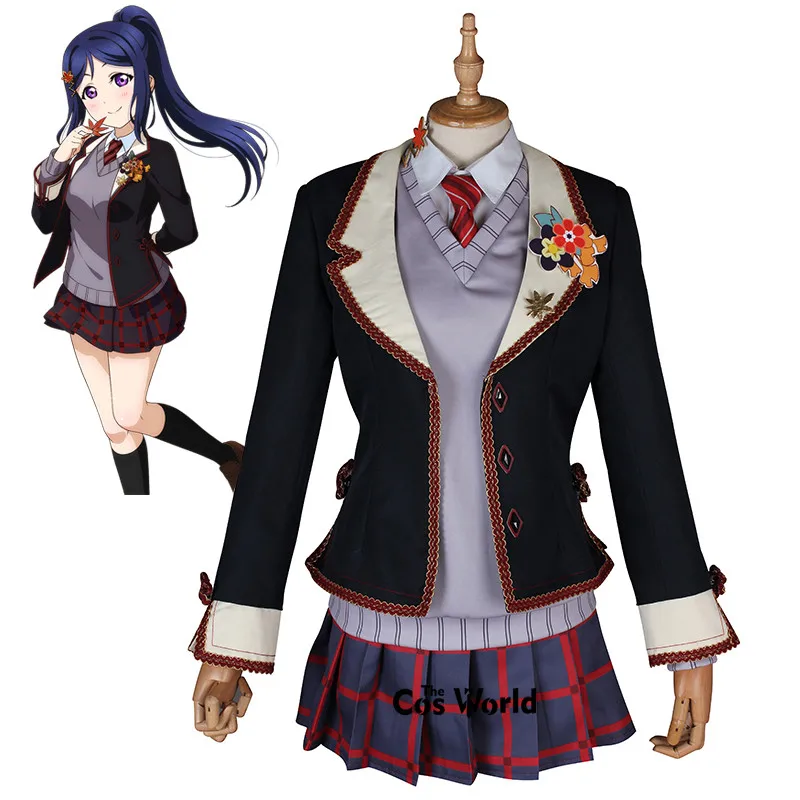 Женская школьная форма Love Live Sunshine Aqours Белая из кленового дерева с красными
