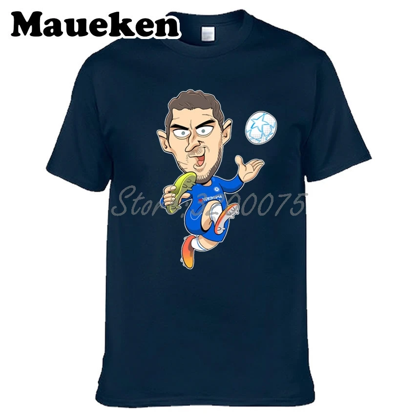 Мужская футболка Челси Eden Hazard 10 из Бельгии с героями мультфильмов для фанатов