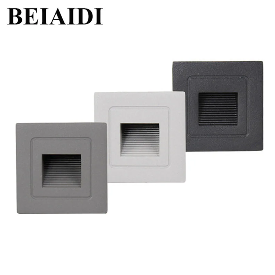 

BEIAIDI IP65 Waterproof LED Footlight Step Light Outdoor Aluminum Embedded Staircase Corner Lamp For Garden Yard Step Stair