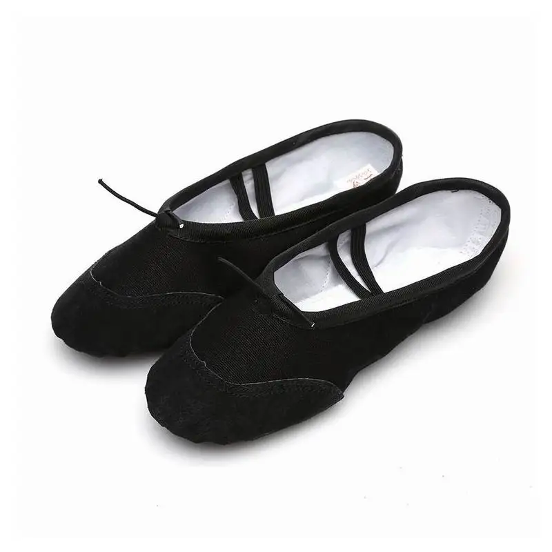 Лидер продаж 2017 Детские балетные туфли с кожаным наконечником и мягкой сплит