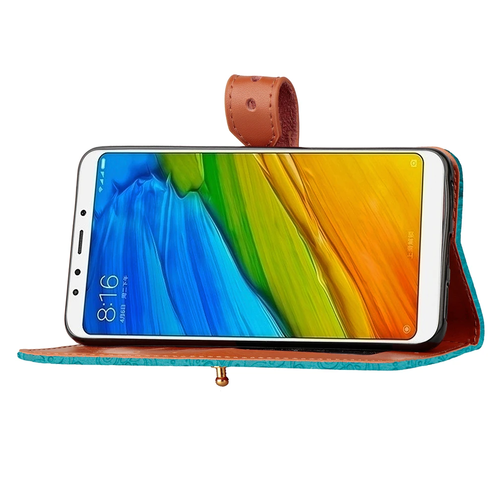 Новый кожаный кошелек для Redmi Note 5 магнитный держатель кредитных карт