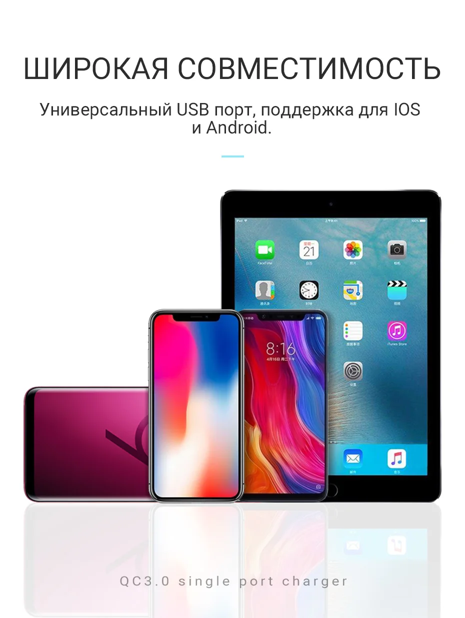 hoco qc 3.0 зарядное устройство сетевой адаптер евро вилка быстрая зарядка зарядник для айфон самсунг ксяоми сяоми айпад зарядник eu штекер один USB порт переходник юсби для iPhone Samsung Xiaomi Huawei