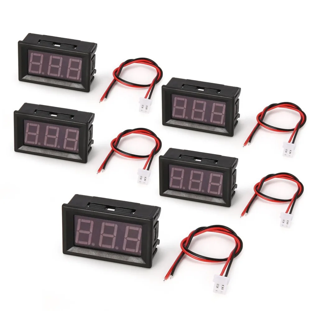 1/2/5 шт. 2 5 30 V 0.56in провода светодиодный цифровой Дисплей Панель вольтметр