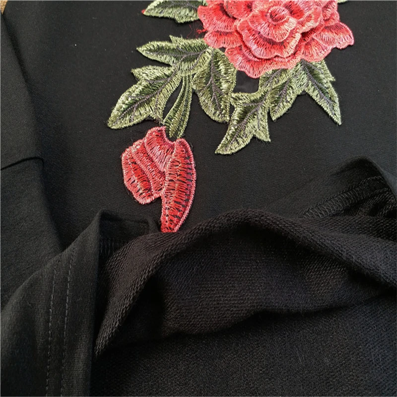 Осень 2017 модные женские винтажные повседневные блузки с цветочной вышивкой топы