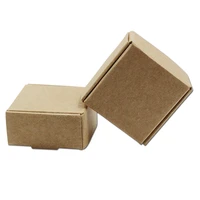 100pcslot small kraft carton candy box brown paperboard packing gift boxes for diy crafts soap package foldable paper party box