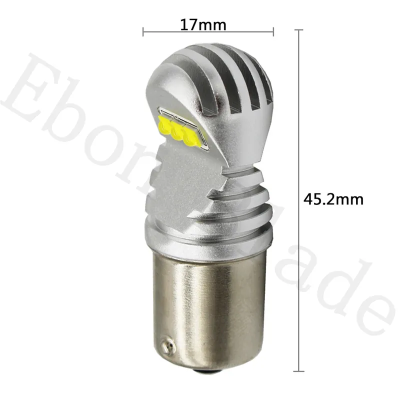 1x1156 BA15S P21W 1157 BAY15D P21/5 W BAU15S светодиодные лампы 30 W автомобиля обратный поворота тормоза сигнал свет авто лампы Белый Красный Янтарь 12 V 24 V
