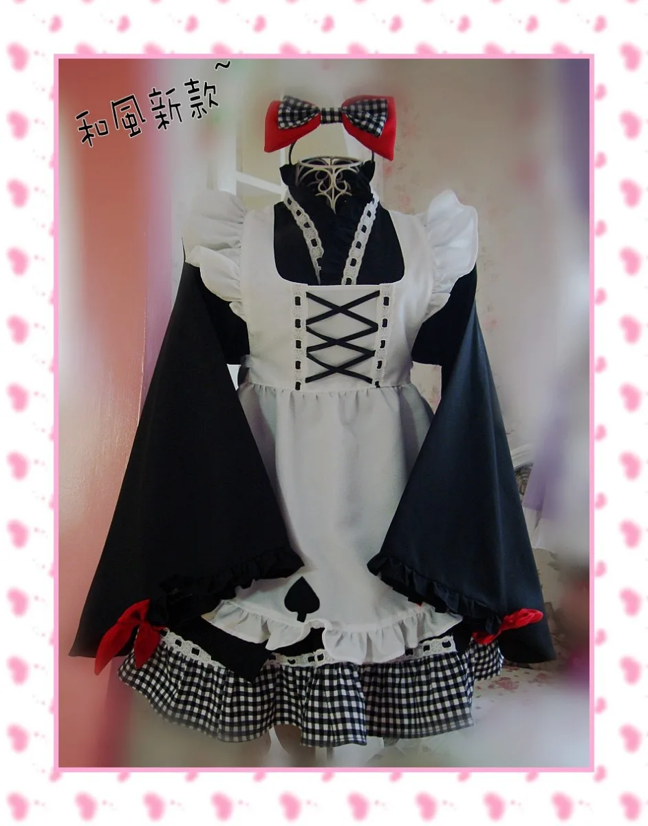 Оригинальный дизайн милое платье японской горничной для девочек кимоно Алиса в