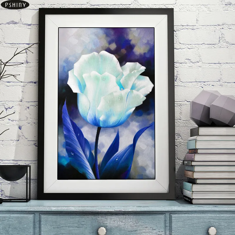 

Pshiny 5d DIY Подарок на годовщину, алмазная вышивка, мозаика, вышивка крестиком, алмазная живопись, цветок, круглая вышивка, домашний декор F539