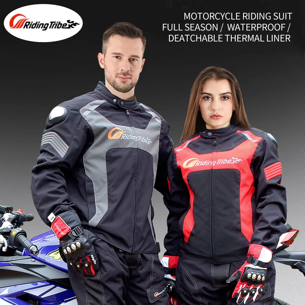 Motorcycle Jacket Men Women Breathable Jacket Racing Protective Gear Windproof Waterproof Protector Couple Wear Clothing JK-56 enlarge