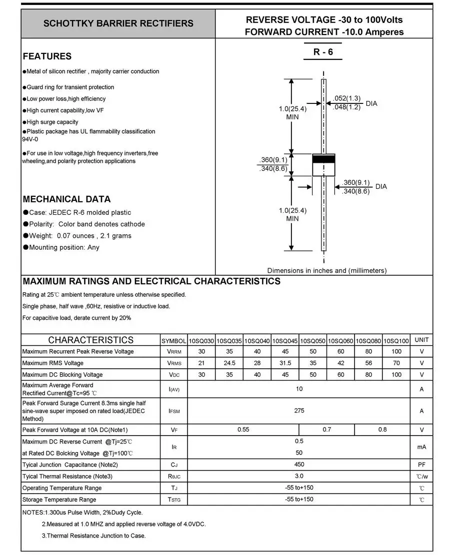 (10 шт./лот) 10SQ045 10A 45V диоды Шоттки изменения фаз газораспределения для солнечных
