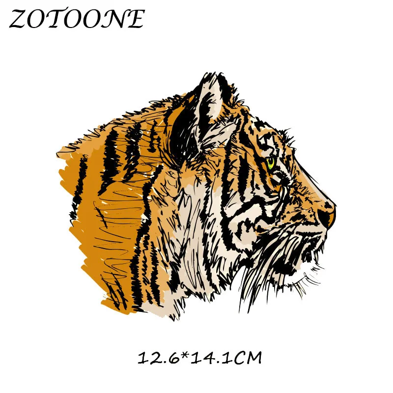 Нашивки ZOTOONE для одежды нашивка с тигром термотрансферный аксессуар сделай сам