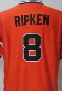 Free Shipping Wholesale&Retail Baltimore Orioles #8 Cal Ripken Throwback Baseball Jersey Embroidery Logo Can Mix Order|logo national|logo basketball