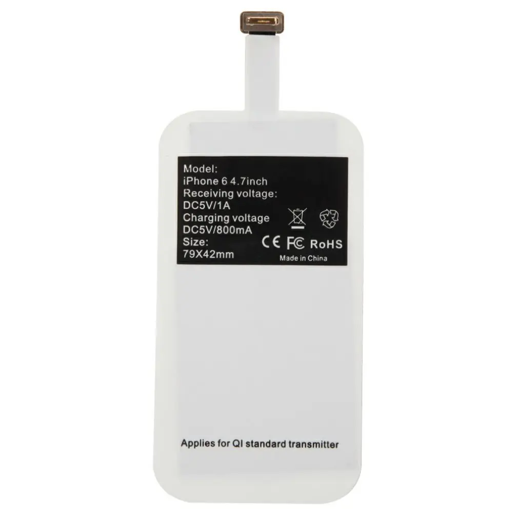 Беспроводное зарядное устройство приемник Pad для Apple iPhone 7 Plus 6 6s 5 5S 5c SE 5SE Кабель