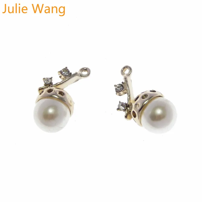 Ожерелье с кулоном Julie Wang 5 шт. из сплава золота жемчуга горного хрусталя|Шармы| |