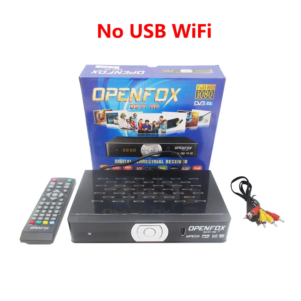 no usb wifi OPENFOX DVB-T2 цифровой наземный ТВ приемник MPEG4 H.264 DVB-T ТВ-тюнер 1080P HD приемник Поддержка USB Wi-Fi Youtube для Европы - Цвет: no usb wifi