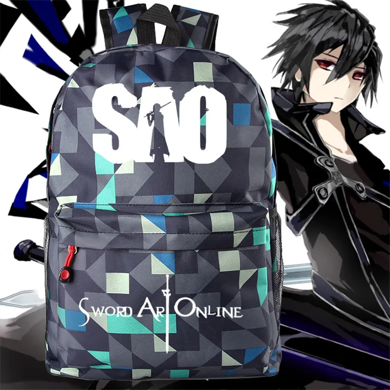 Рюкзак унисекс с принтом SAO новый дизайн сумка на плечо изображением меча онлайн