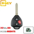 Ключ дистанционного управления BHKEY с 3 кнопками для Toyota, 312 МГц, для Toyota Scion Yaris 2005-2010, автомобильные ключи, 4D67 или G чип опционально