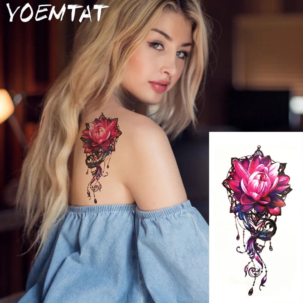 Временная тату наклейка черная белая с компасом и стрелами 1 шт.|tattoo sticker|waterproof tattoo