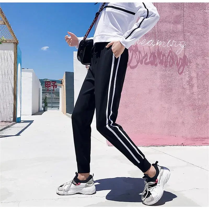 Женские свободные брюки повседневные женские милые винтажные в Корейском стиле