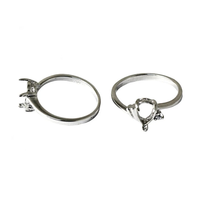 Кольцо из серебра 925 пробы с полу креплением|ring diy|semi mount ringring ring |